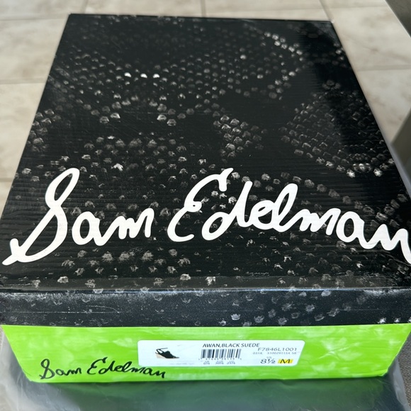 Sam Edelman Awan Black Suede Espadrille Wedge Slingback Sandals Size 8.5 EUC - Picture 12 of 12